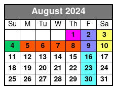 Breaking Point Escape Room August Schedule