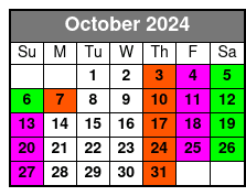 SeaWorld Single Day Ticket October Schedule