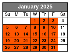 Three Hour Cruise January Schedule
