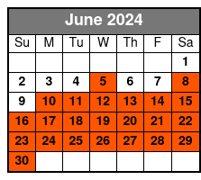 Sit on Top Kayak June Schedule