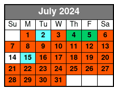 2 Hr Boat Tour July Schedule
