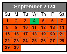 2 Hr Boat Tour September Schedule