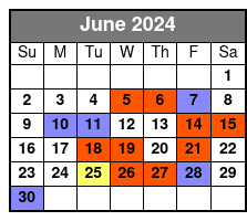 3 Hr Boat Tour June Schedule