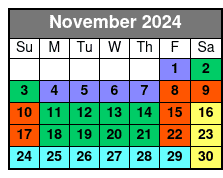 Busch Gardens Single Day Ticket  November Schedule
