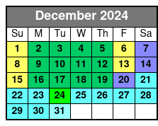 Busch Gardens & SeaWorld 2 Park 2 Day Combo Ticket December Schedule