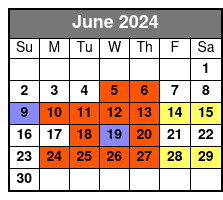 Departure Time June Schedule