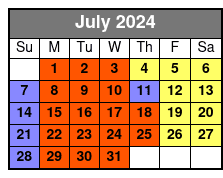 Departure Time July Schedule