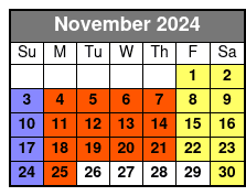 Departure Time November Schedule