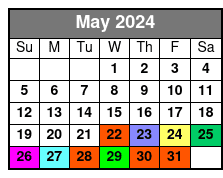 Clear Kayak Tour May Schedule