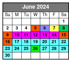 Clear Kayak Tour June Schedule