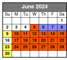 Tandem Kayak (for 2 People) June Schedule