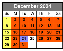 Tandem Kayak (for 2 People) December Schedule