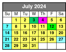 Start Time July Schedule