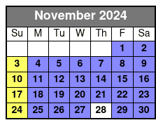 Start Time November Schedule