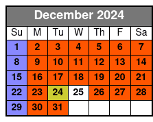 Start Time December Schedule