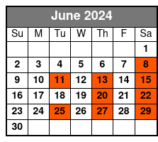 Calypso Breeze Daytime Tropical Buffet June Schedule