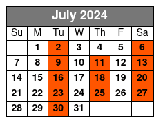 Calypso Breeze Daytime Tropical Buffet July Schedule