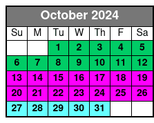 Sunset Sailing October Schedule