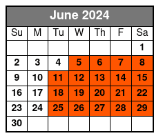 Full Day E-Bike Rental June Schedule