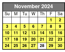 Dolphin Cruise November Schedule