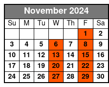 Grand American Opry November Schedule