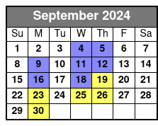 Summit Non-Peak Q2 September Schedule