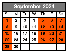 Public Tour September Schedule