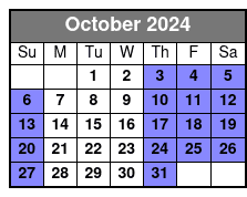 Public Tour October Schedule