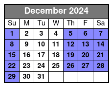 Public Tour December Schedule
