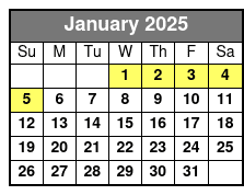 Manhattan Cruise January Schedule