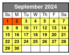 Premier Seating September Schedule