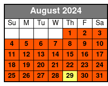 Express Cruise August Schedule