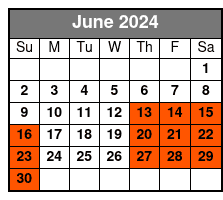 Public Tour Pricing June Schedule