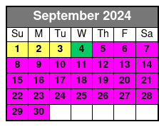Cruise Timed Ticket September Schedule
