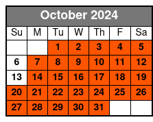 Evening 16:00 October Schedule