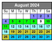 General Admission August Schedule