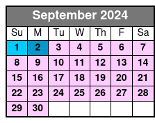 General Admission September Schedule