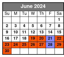 1 - Hour Tour June Schedule