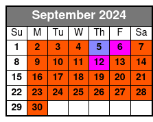 Minimum 4 People Required September Schedule
