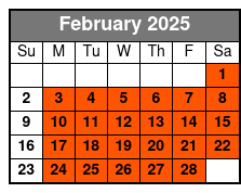 Minimum 4 People Required February Schedule