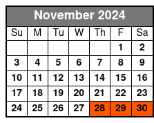 Dyker En November Schedule