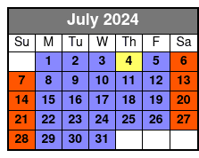 Sunset Cruise July Schedule