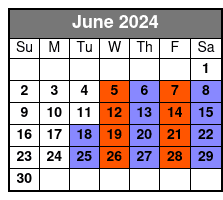Imaginarium (Show Only) June Schedule