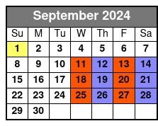 Imaginarium (Show Only) September Schedule