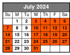 Axe-Throwing July Schedule