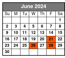 Time Warp Regular Seating June Schedule