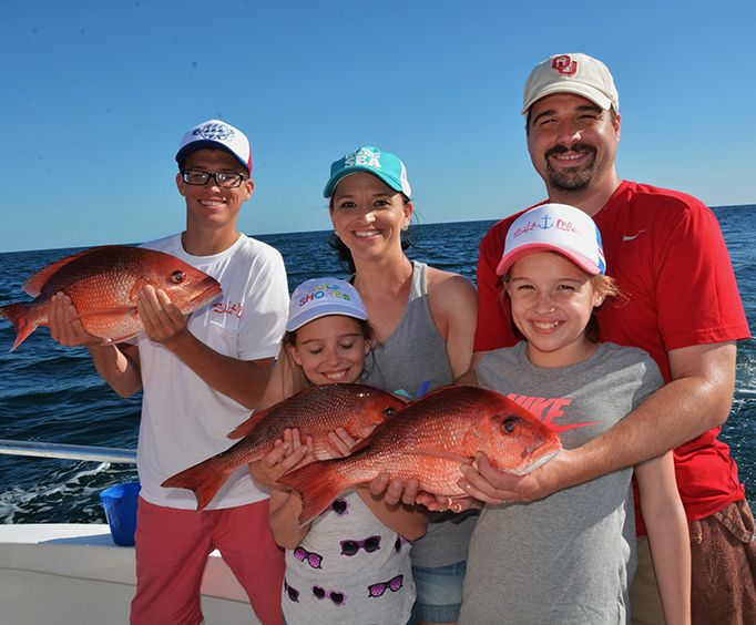 Family with Gulf of Mexico Deep Sea Fishing