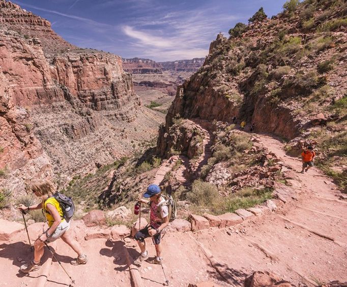 Hiking Up out of the Canyon with the Grand Canyon Day Hiking Adventure