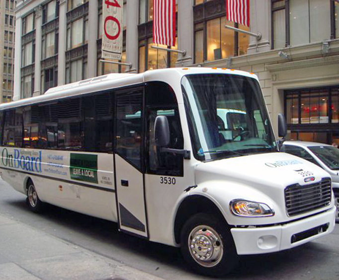 Tour bus on the NY See It All! Tour