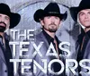 The image showcases three men dressed in cowboy hats and suits identified as The Texas Tenors against a sparkling starry background